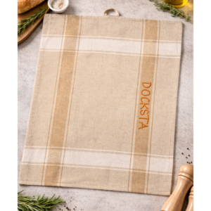 Kökshandduk i mörkbeige