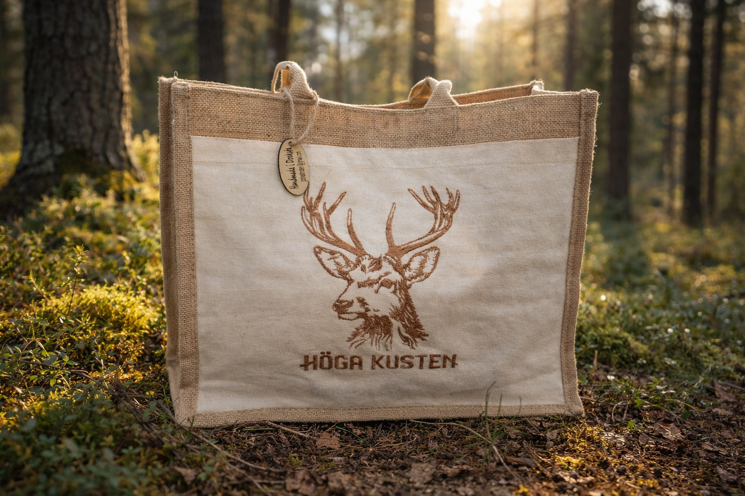 Stor säckvävväska