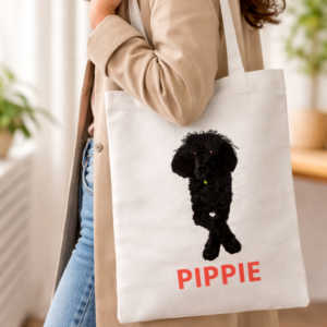 Broderat husdjursporträtt – Digitalisering